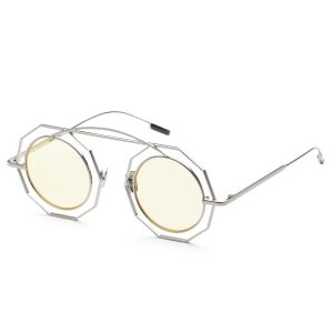 Verso Unisex IS1015-D Omega Silver Frame Sunglasses