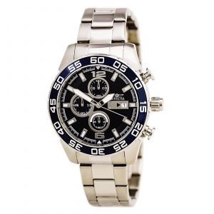 Invicta 1013 Mens Specialty II Blue Dial Steel Bracelet Chrono Quartz Watch