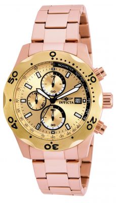 Invicta Men's 17755 Specialty Quartz Multifunction Rose Gold Dial Watch