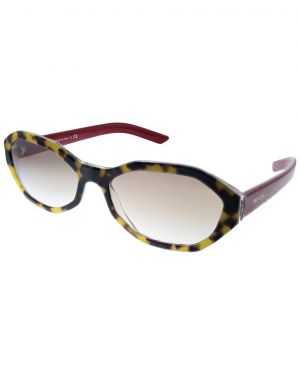 Prada Women's PR20VS-5144O056 Fashion 56mm Medium Havana/Red Chess Sunglasses
