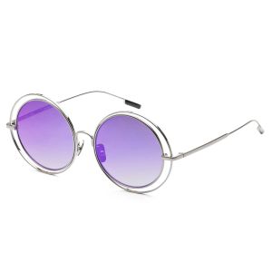 Verso Women's IS1014-B Luna Silver Frame Sunglasses