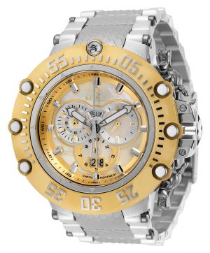 Invicta Men's 32120 Subaqua Quartz Chronograph White, Gold Dial Watch