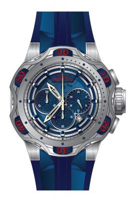 invicta Men's 33632 Venom Quartz Multifunction Blue, Silver Dial Watch