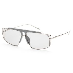 Prada Men's PR50VS-3004Q163 Fashion 63mm Silver/Grey Rubber Frame Sunglasses