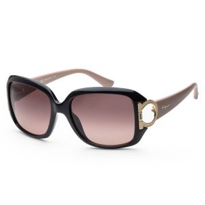 Ferragamo Women's SF666S-001 Fashion 55 mm Black Sunglasses