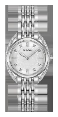 Bulova 96R212 Women's Diamonds Silver Dial Stainless Steel Bracelet Watch