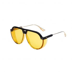 Christian Dior Women's Club DIORCLUB3S-071C-61-12 61mm Black Yellow Sunglasses
