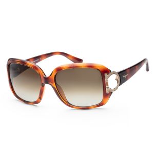 Ferragamo Women's SF666S-238 Fashion 55 mm Dark Tortoise Sunglasses
