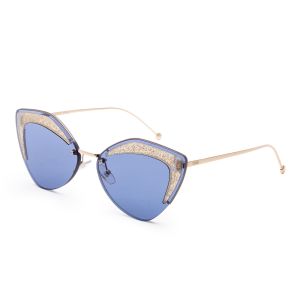 Fendi Women's FF-0355S-ZI9-KU Fashion 66 mm Rose Gold Frame Sunglasses
