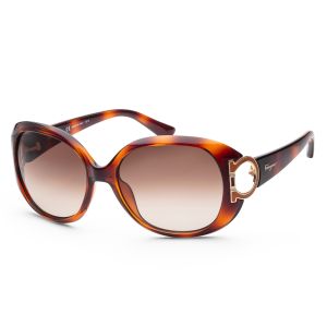Ferragamo Women's SF668S-238 Fashion 57 mm Light Tortoise Sunglasses