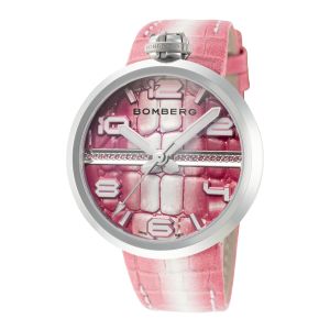 Bomberg Women's 1968 RS40H3SS-199-3 40mm Pink Dial Calf Leather Watch