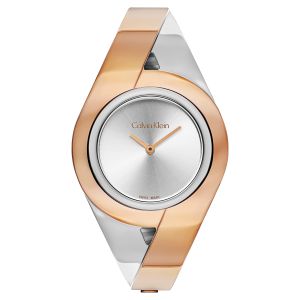 Calvin Klein, Sensual, Women's Watch, Stainless Steel Rose Gold PVD Coated Case, Stainless Steel Rose Gold PVD Coated Bracelet, Swiss Quartz (Battery-Powered), K8E2S1Z6
