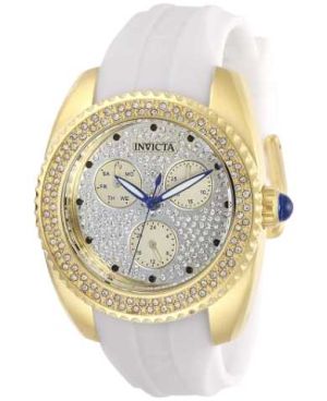 Invicta Women's 28484 Angel Quartz Chronograph Gold, Pave Dial Watch