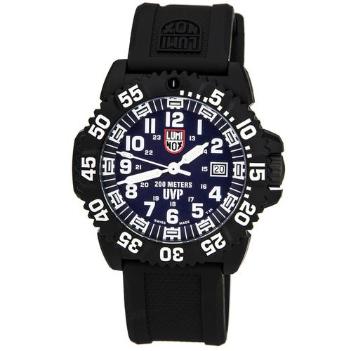 Luminox 3054.SET Mens Sea Scott Cassell Specials UVP Blue Dial Rubber Strap Plastic Dive Watch