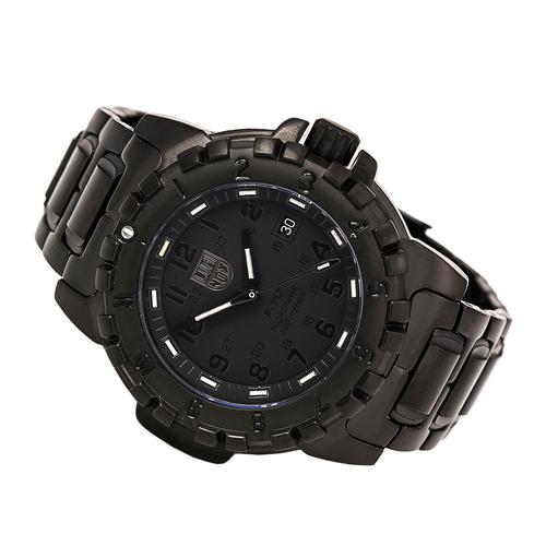 Luminox 6402.BO Men's Air F-117 Nighthawk Blackout Black Dial Black IP Steel Bracelet Dive Watch