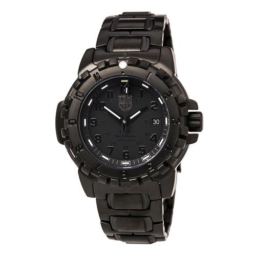 Luminox 6402.BO Men's Air F-117 Nighthawk Blackout Black Dial Black IP Steel Bracelet Dive Watch