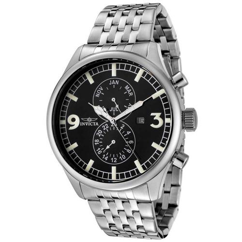 Invicta 0365 Men's II Collection Swiss Black Dial Stainless Steel Watch